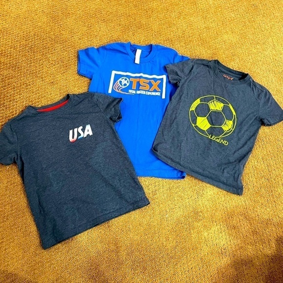 Bundle of 3 Soccer Short Sleeve Tees Size S/XS - Picture 1 of 8